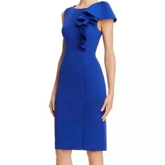 Eliza J blue dress with ruffle size 16W